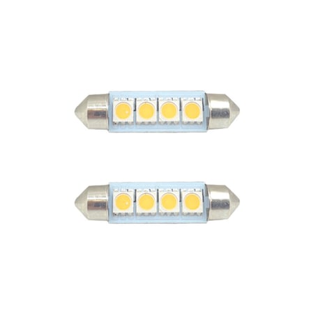 Superior Electric Boat and RV LED Light Bulb - 4LED 12V 85 Lumens 1.2W White 211-4W-D2